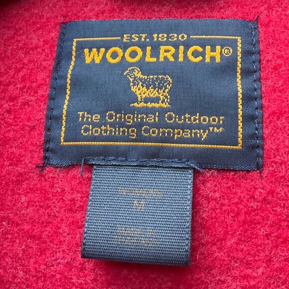 Woolrich W Med Pea coat Wool bl Ruby Red Double breasted Preppy Valentines - Picture 4 of 11